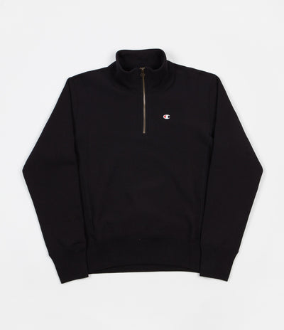 Champion Embroidered Half Zip Sweatshirt - Black