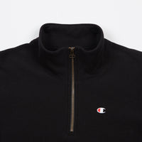 Champion Embroidered Half Zip Sweatshirt - Black thumbnail