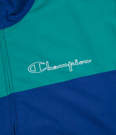 Champion Full Zip Tracksuit Jacket - Blue / Green / White