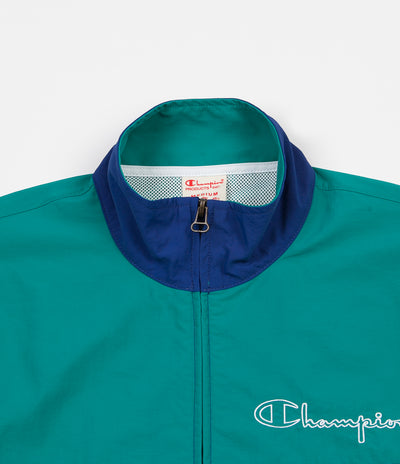 Champion Full Zip Tracksuit Jacket - Blue / Green / White