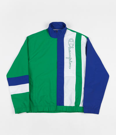 Champion Full Zip Tracksuit Jacket - Green / Blue / White