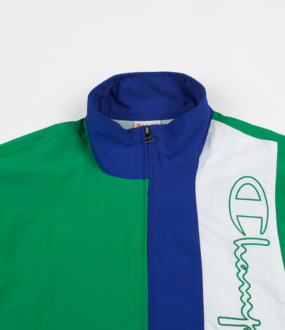 Champion Full Zip Tracksuit Jacket - Green / Blue / White