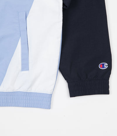 Champion Full Zip Tracksuit Jacket - Light Blue / Navy / White