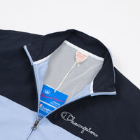 Champion Full Zip Tracksuit Jacket - Light Blue / Navy / White thumbnail