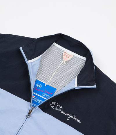 Champion Full Zip Tracksuit Jacket - Light Blue / Navy / White