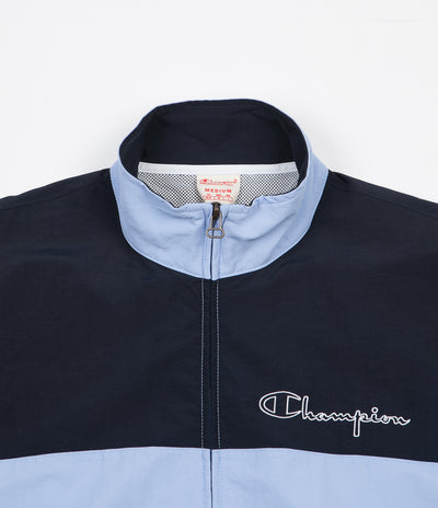 Champion Full Zip Tracksuit Jacket - Light Blue / Navy / White