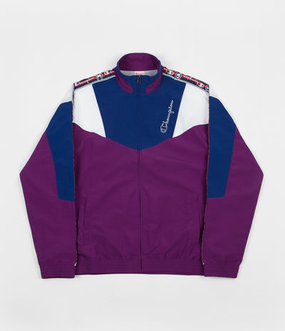 Champion Full Zip Tracksuit Jacket - Purple / Blue / White