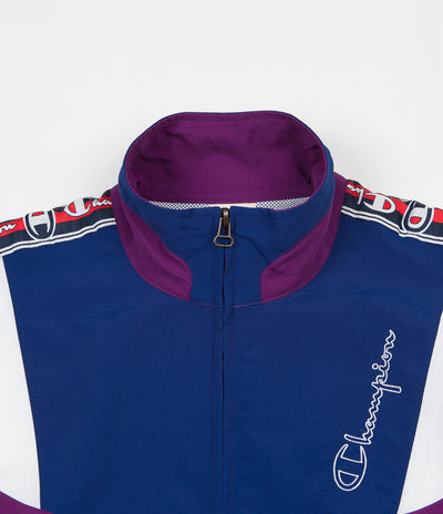 Champion Full Zip Tracksuit Jacket - Purple / Blue / White