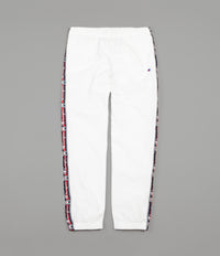 Champion Logo Tape Sweatpants - White