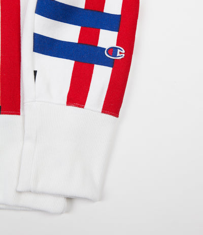 Champion Multi Stripe Hoodie - White / Multi