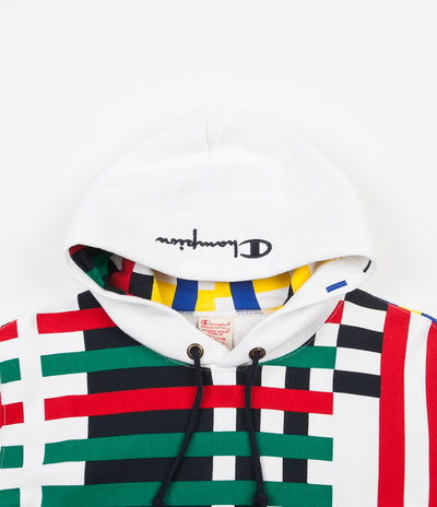 Champion Multi Stripe Hoodie - White / Multi