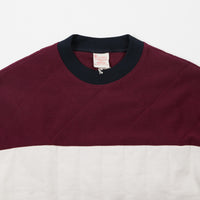 Champion Quilted Ski Crewneck Sweatshirt - Burgundy / White / Navy thumbnail