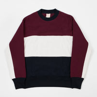 Champion Quilted Ski Crewneck Sweatshirt - Burgundy / White / Navy thumbnail