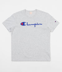 Champion Reverse Weave Embroidered Script Logo T-Shirt - Grey Marl