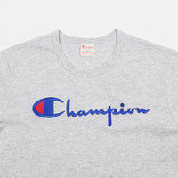 Champion Reverse Weave Embroidered Script Logo T-Shirt - Grey Marl thumbnail