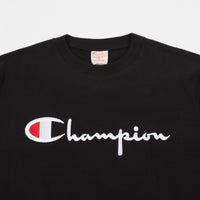 Champion Reverse Weave Script Logo Crewneck Sweatshirt - Black thumbnail