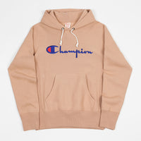 Champion Reverse Weave Script Logo Hoodie - Beige thumbnail