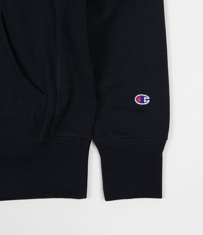 Champion Reverse Weave Script Logo Hoodie - Navy