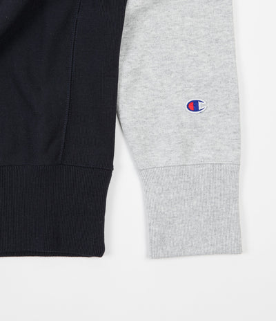 Champion Reverse Weave Two Tone Crewneck Sweatshirt - Navy / Cream