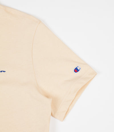 Champion Script Logo T-Shirt - Beige