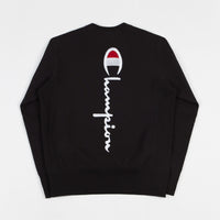 Champion Vertical Script Crewneck Sweatshirt - Black thumbnail