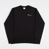 Champion Vertical Script Crewneck Sweatshirt - Black thumbnail