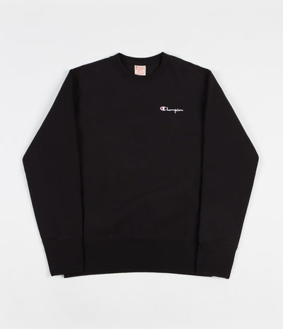 Champion Vertical Script Crewneck Sweatshirt - Black