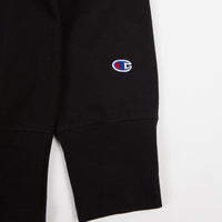 Champion Vertical Script Crewneck Sweatshirt - Black thumbnail