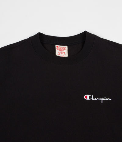 Champion Vertical Script Crewneck Sweatshirt - Black