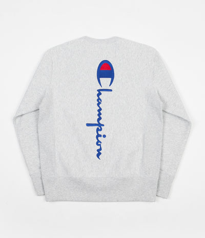 Champion Vertical Script Crewneck Sweatshirt - Grey