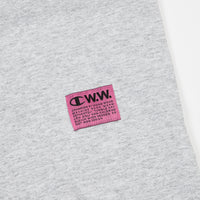 Champion x Wood Wood Rick Box Logo T-Shirt - Grey / White thumbnail