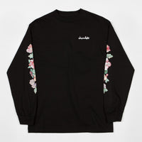 Chocolate Floral Chunk Long Sleeve T-Shirt - Black thumbnail