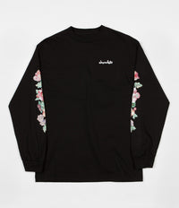 Chocolate Floral Chunk Long Sleeve T-Shirt - Black