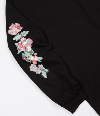 Chocolate Floral Chunk Long Sleeve T-Shirt - Black