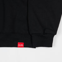 Chocolate Script 1/4 Zip Fleece Sweatshirt - Black thumbnail