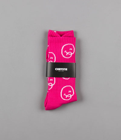 Chrystie NYC Bubble Man Socks - Pink