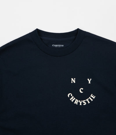 Chrystie NYC Smile Logo T-Shirt - Harbour Blue