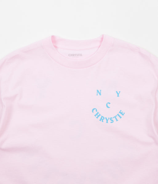 Chrystie NYC Smile Logo T-Shirt - Light Pink | Flatspot