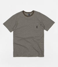 Chrystie NYC Stripe Pocket T-Shirt - Military Green