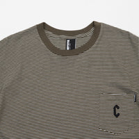 Chrystie NYC Stripe Pocket T-Shirt - Military Green thumbnail