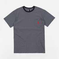 Chrystie NYC Stripe Pocket T-Shirt - Navy thumbnail