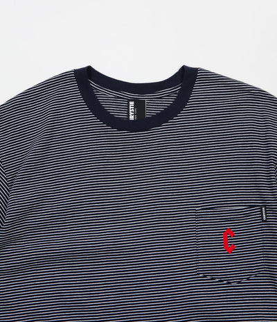 Chrystie NYC Stripe Pocket T-Shirt - Navy