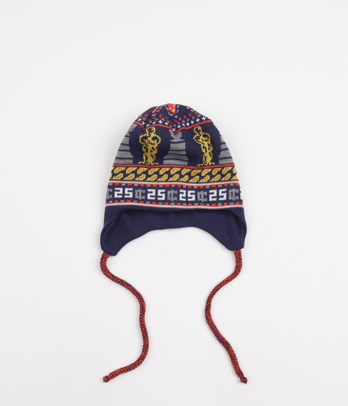 Classic Grip x Quartersnacks Earflap Beanie - Navy | Flatspot