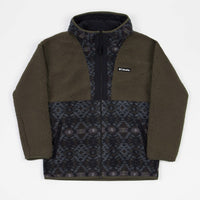 Columbia Backbowl Sherpa Zip Hoodie - Olive Green / Black Blanket Print / Black thumbnail