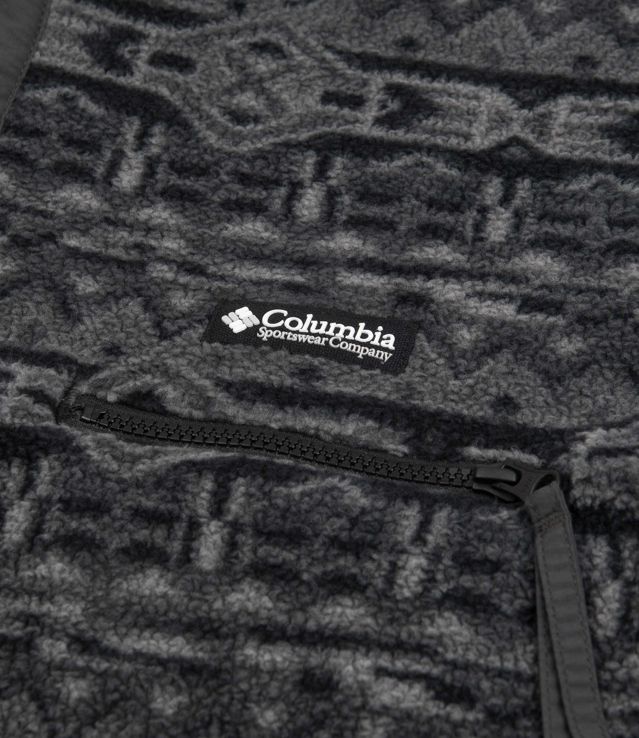 Columbia Helvetia half snap fleece in stone 80s stripe print