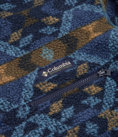 Columbia Helvetia Half Snap Fleece - Canyon Blue Blanket Print