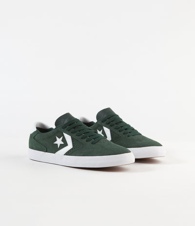 Converse Checkpoint Pro Ox Classic Suede Shoes - Deep Emerald / White / White