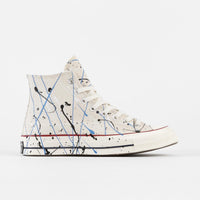 Converse Chuck 70 Hi Archive Paint Splatter Print Shoes - Egret / Digital Blue / Egret thumbnail