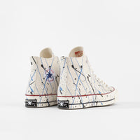 Converse Chuck 70 Hi Archive Paint Splatter Print Shoes - Egret / Digital Blue / Egret thumbnail