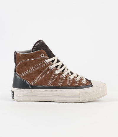 Converse Chuck 70 Hi Cozy Granola Shoes - Brindle Brown / Steel